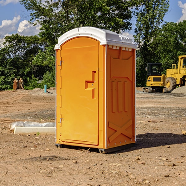 how often are the portable restrooms cleaned and serviced during a rental period in Montclair